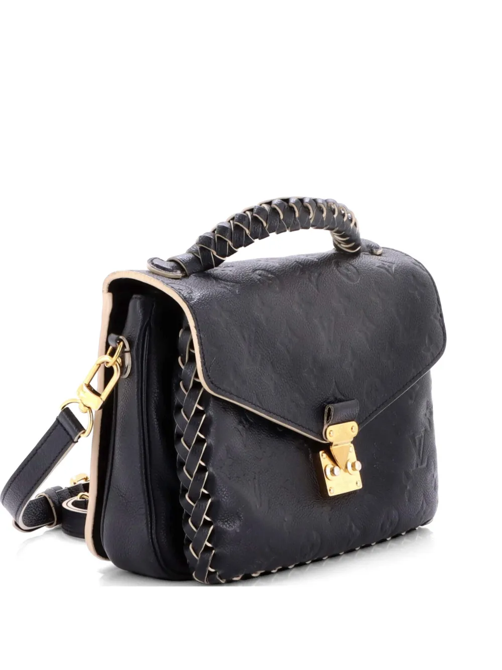 Louis Vuitton Pre-Owned Braided Handle Pochette Metis Monogram Empreinte Leather crossbody bag - Nero