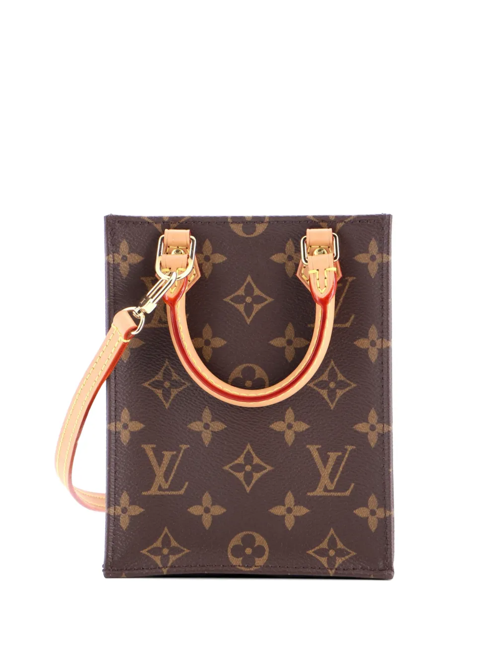 Louis Vuitton Pre-Owned Petit Sac Plat Bag Monogram Canvas crossbody bag - Brown
