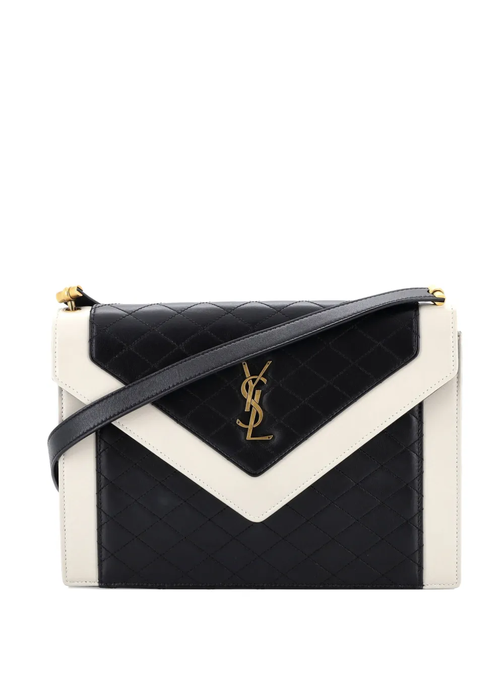 Saint Laurent Pre-Owned Gaby Envelope Satchel Quilted Leather crossbody bag - Nero