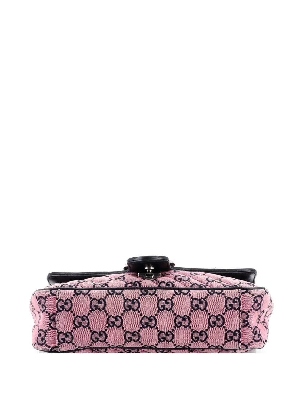 Gg Marmont Flap Bag Diagonal Quilted Gg Canvas With Leather Small Shoulder Bag