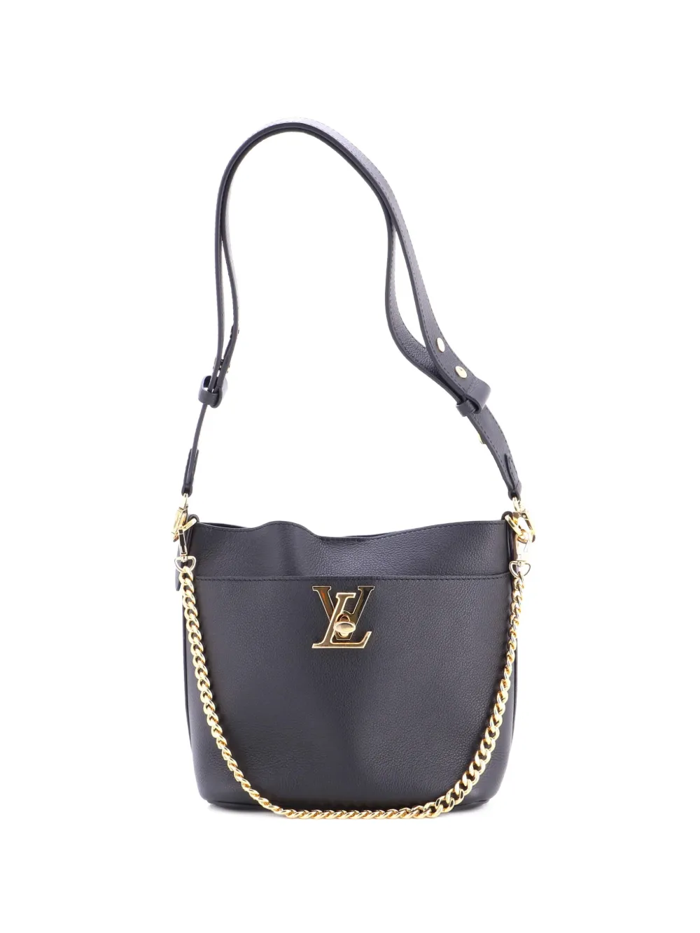 Louis Vuitton Pre-Owned Lock and Walk Leather bucket bag - Nero