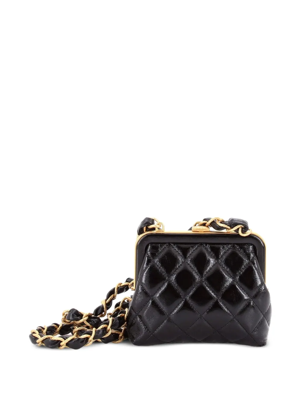 CHANEL Pre-Owned リボン フレームクラッチ ウィズチェーン マトラッセ