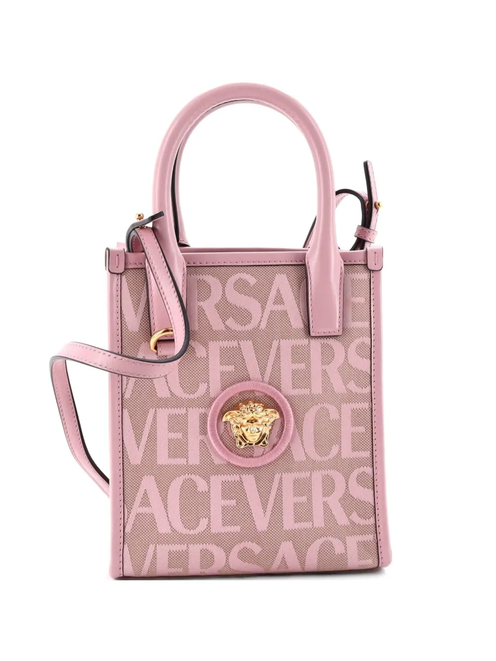 Versace Pre-Owned La Medusa All Over Logo Canvas Mini tote bag - Rosa