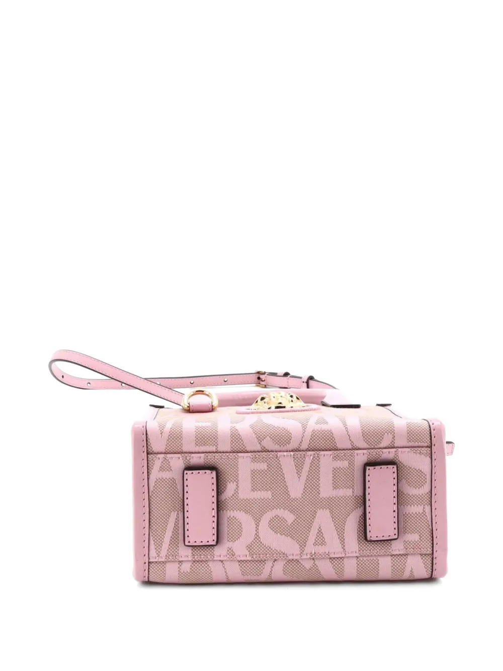 La Medusa All Over Logo Canvas Mini Tote Bag