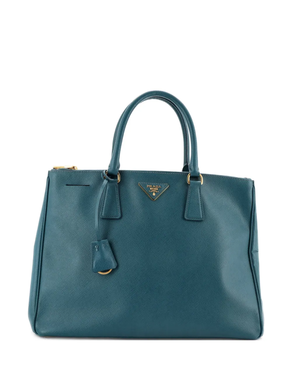 Prada Pre-Owned Double Zip Lux Saffiano Leather Large tote bag - Blu