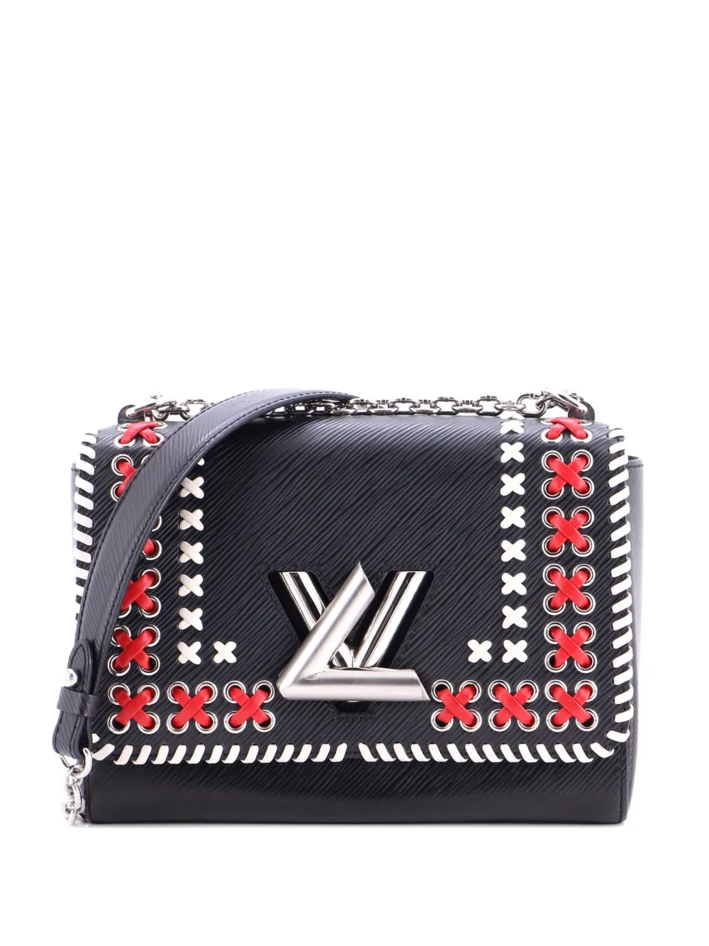 Louis Vuitton Pre-Owned Twist Handbag Whipstitch Epi Leather MM shoulder bag - Nero