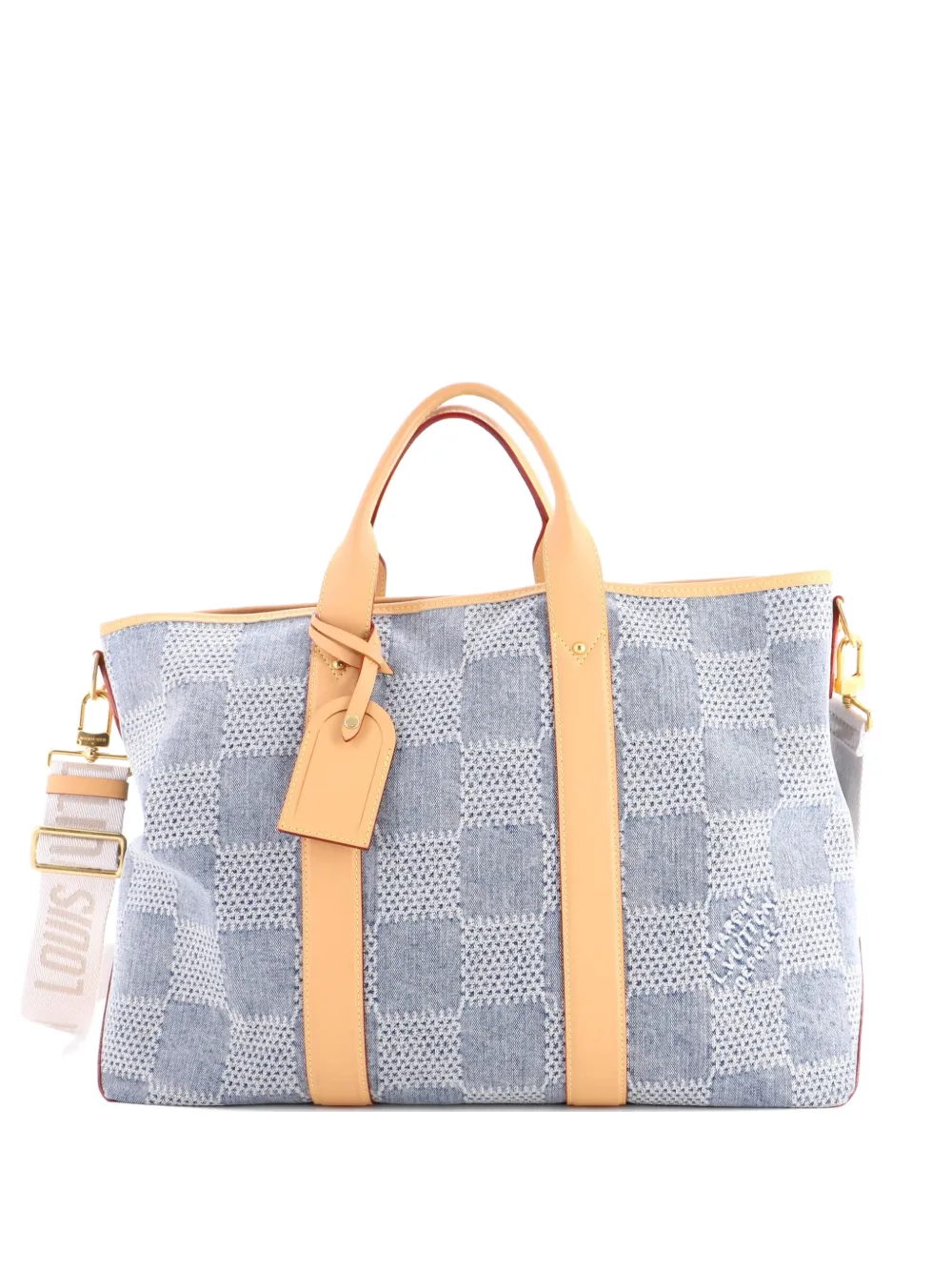 Louis Vuitton Pre-Owned Weekend NM Damier 3D Denim tote bag - Blau