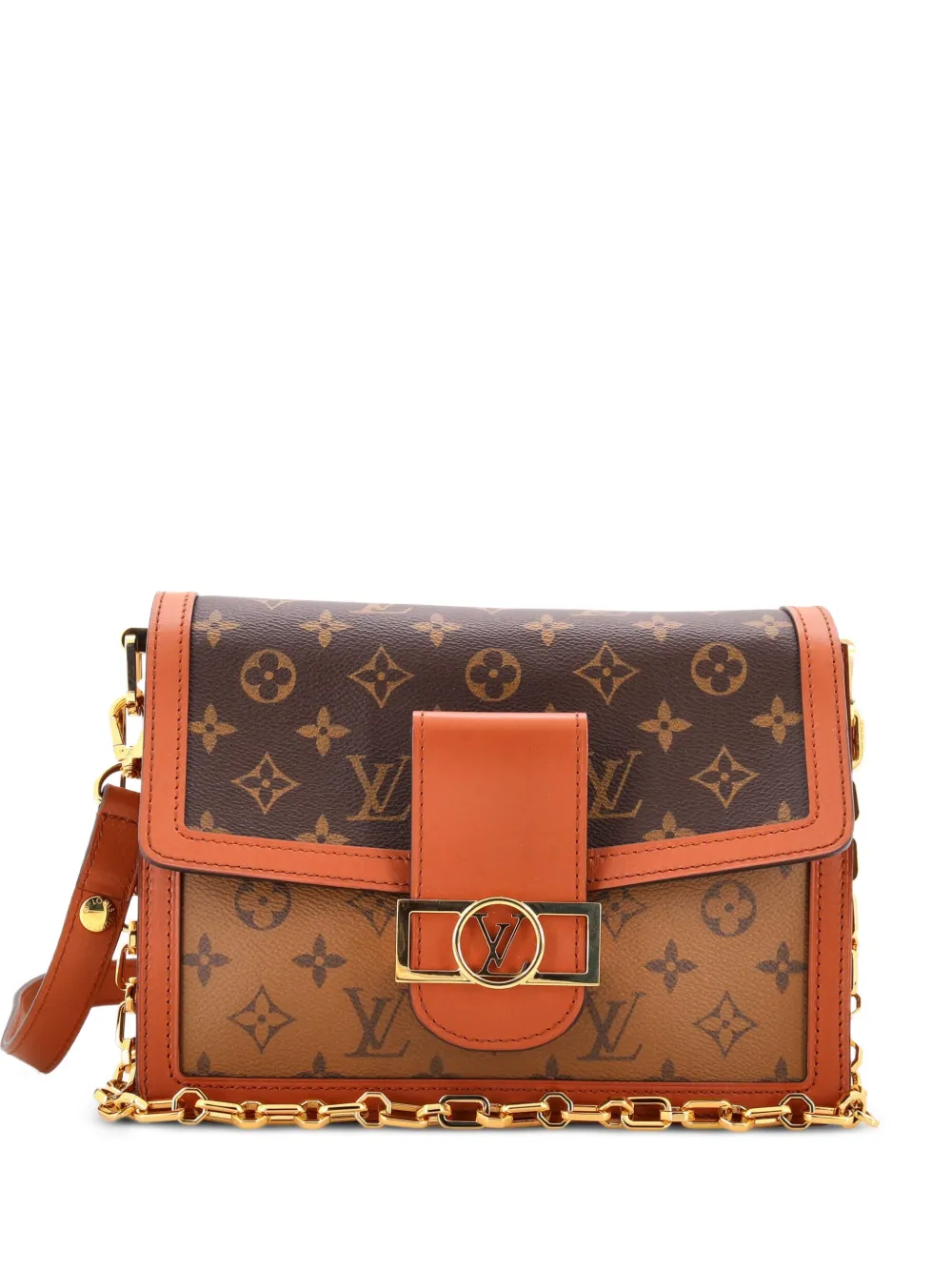 Louis Vuitton Pre-Owned Dauphine Reverse Monogram Canvas MM shoulder bag - Braun