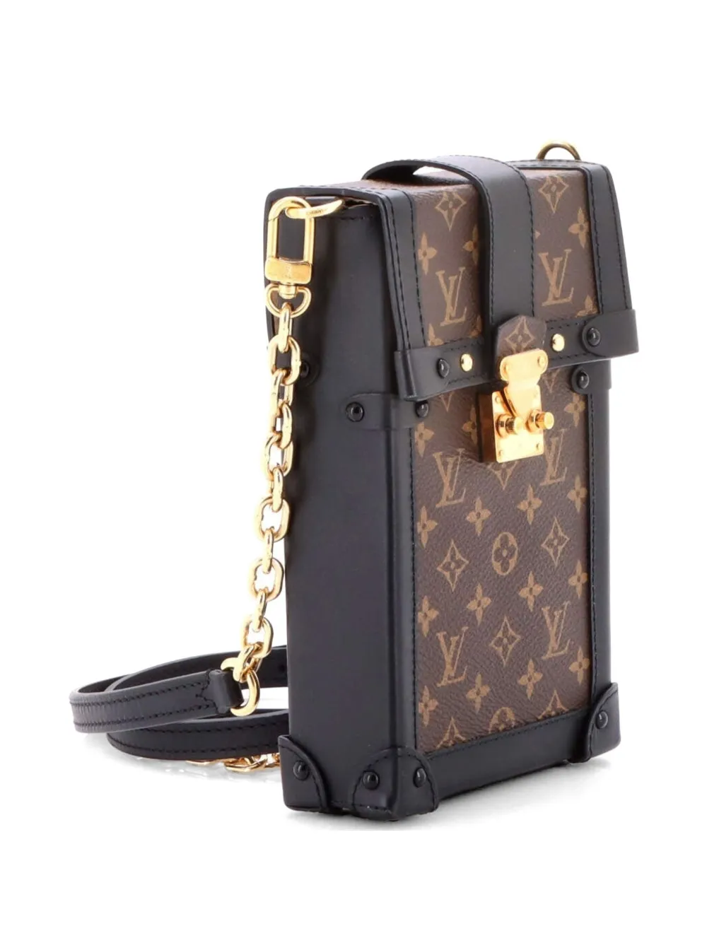 Vertical Trunk Pochette Monogram Canvas Crossbody Bag