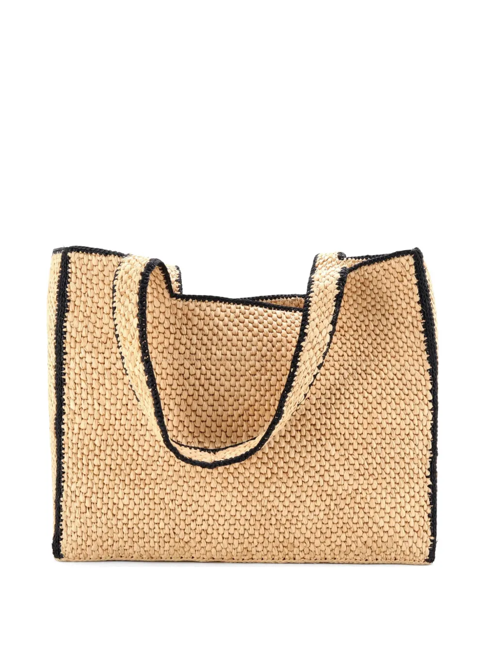 Paula's Ibiza Logo Raffia Large Tote Bag