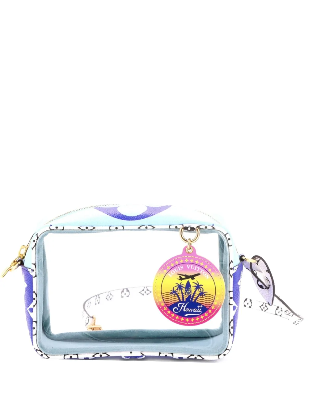 Louis Vuitton Pre-Owned Beach Pouch Limited Edition Cities Colored Monogram Giant clutch bag - Blu