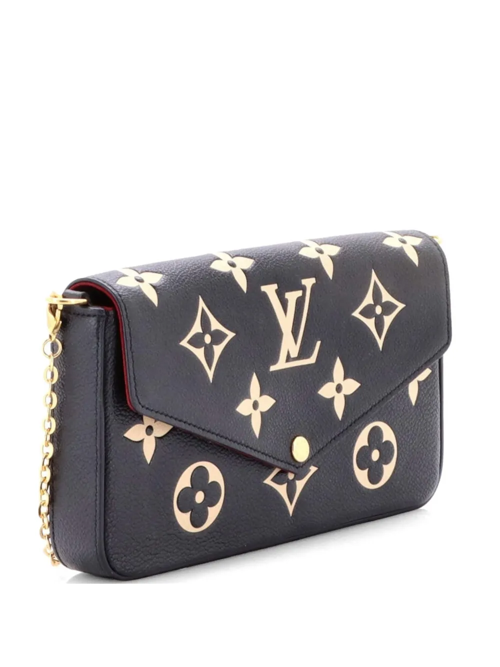 Louis Vuitton Pre-Owned Felicie Pochette Bicolor Monogram Empreinte Giant crossbody bag - Nero