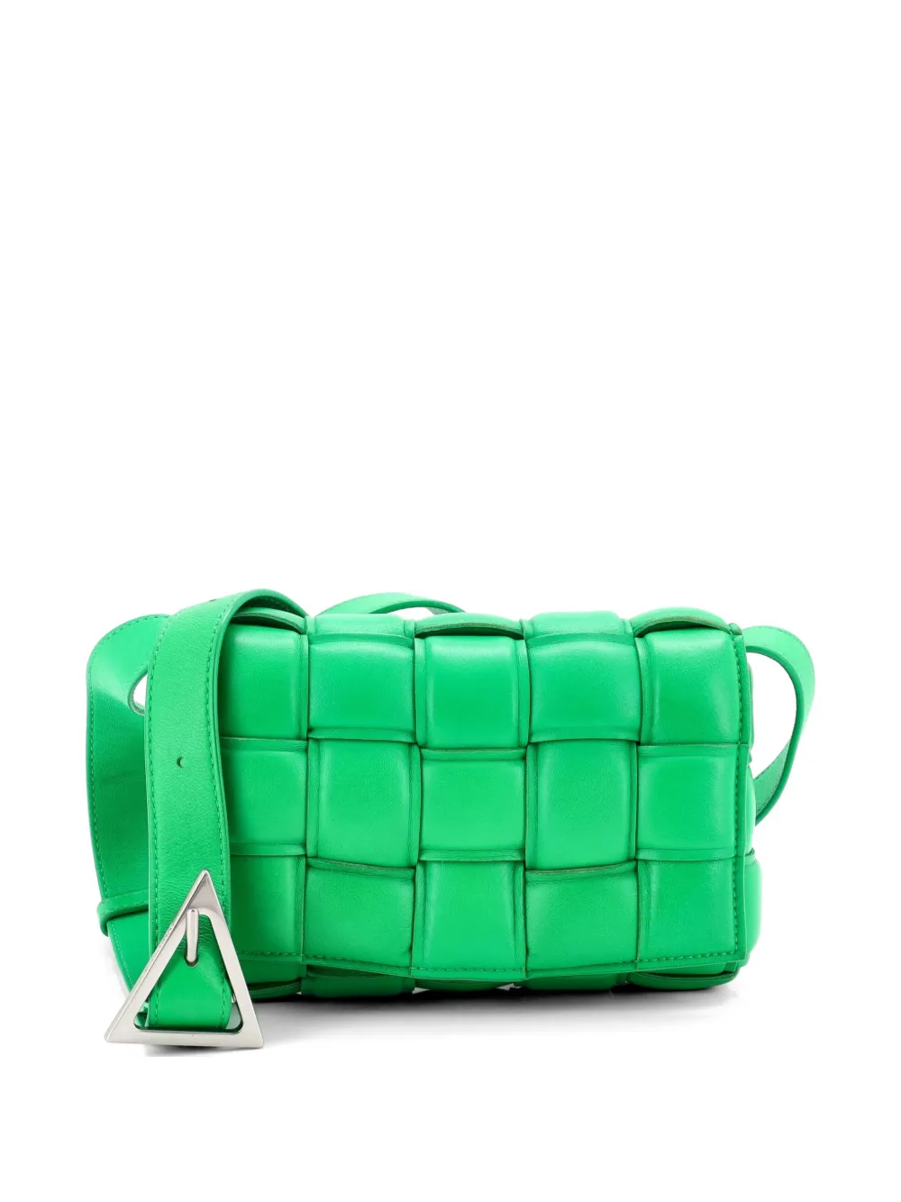 Bottega Veneta Pre-Owned Cassette Padded Maxi Intrecciato Leather Small crossbody bag - Verde