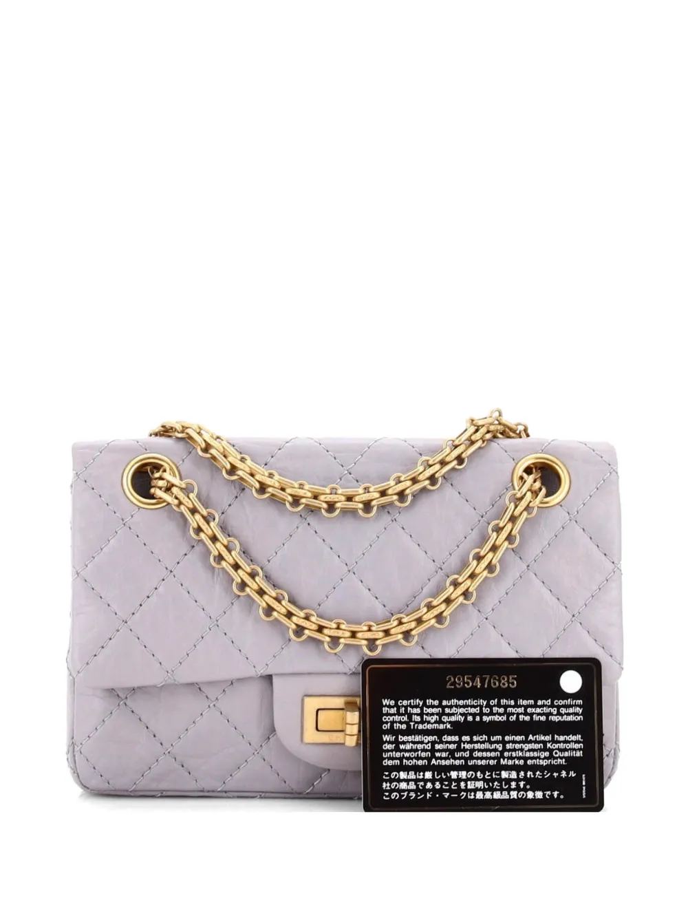 CHANEL Pre-Owned Reissue 2.55 Flap Bag Quilted Aged Calfskin Mini crossbody bag - Grigio