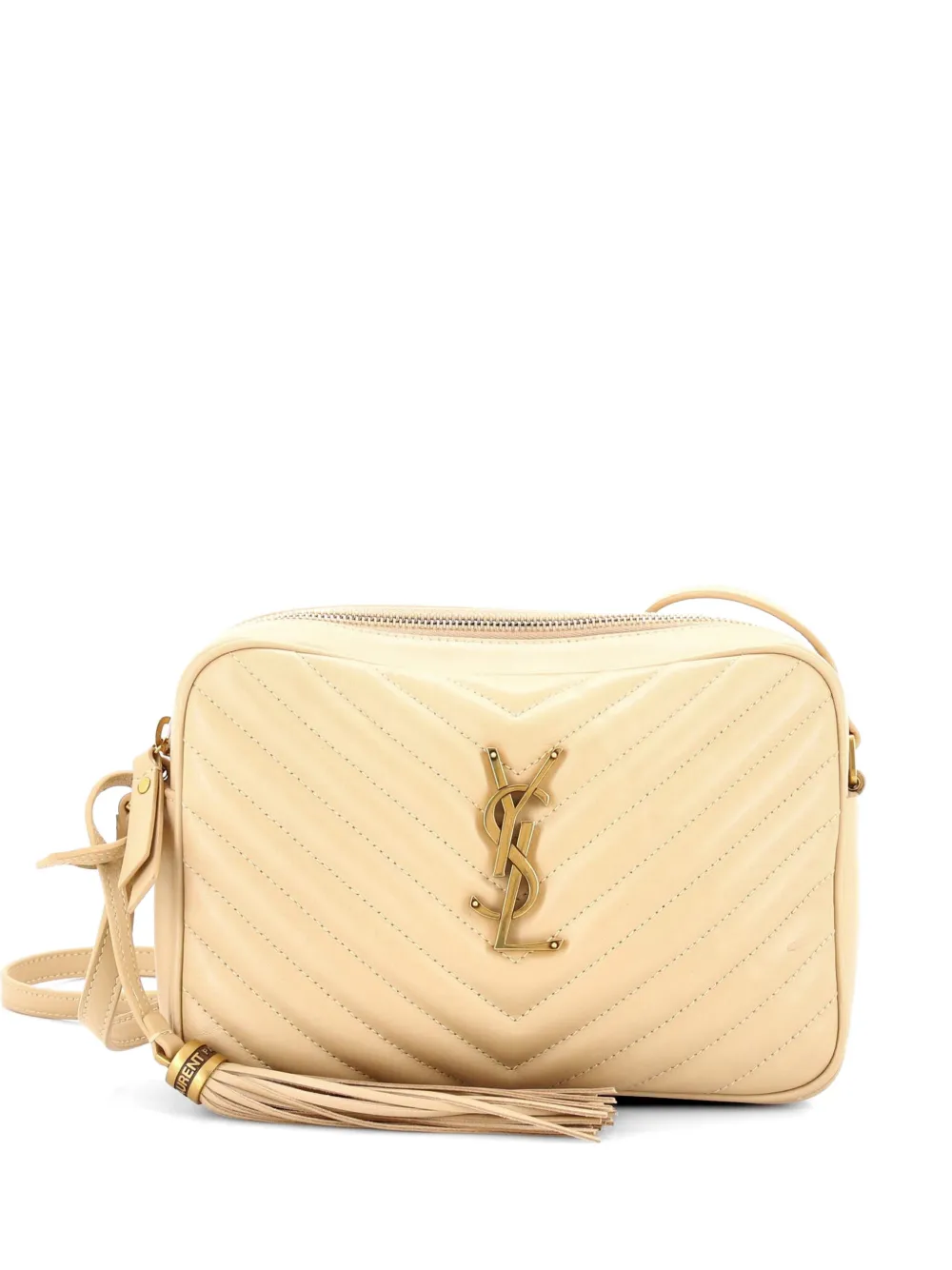 생로랑 Pre-Owned 루 카메라 백 마틀라세 셰브런 레더 스몰 크로스 백 R4GN52PVMZ8J0A6D