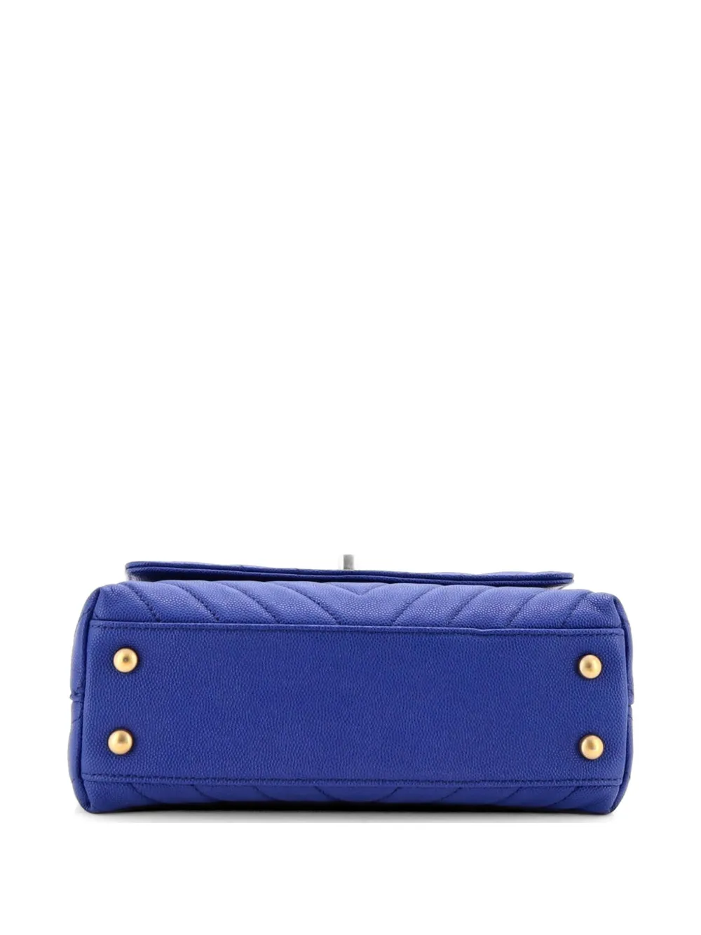 Coco Top Handle Bag Chevron Caviar Mini Shoulder Bag
