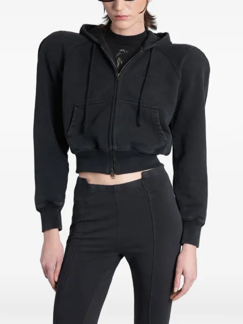 VETEMENTS hoodie con hombreras y cierre