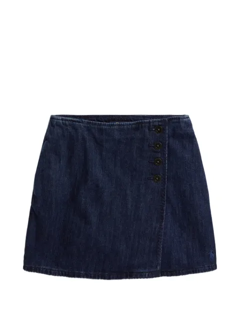 POLO RALPH LAUREN KIDS falda cruzada con detalle de botones
