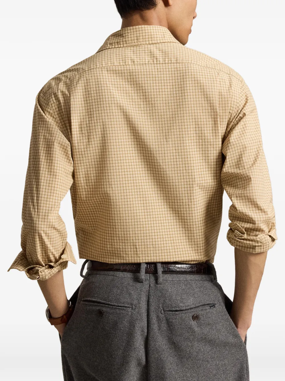 Polo Ralph Lauren Geruit popeline overhemd Beige