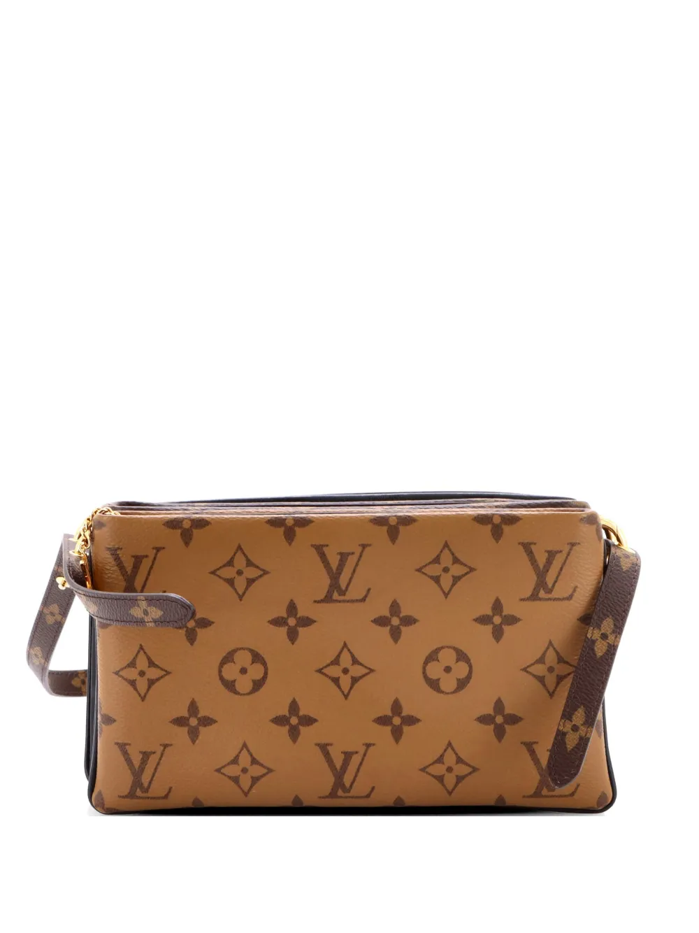 Louis Vuitton Pre-Owned LV3 Pouch Bag Monogram Canvas, Reverse Monogram Canvas and Monogram Ink Embossed Lambskin shoulder bag - Nero