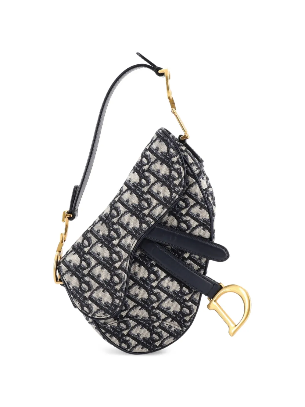 Christian Dior Pre-Owned Saddle Handbag Oblique Canvas Mini shoulder bag - Blu