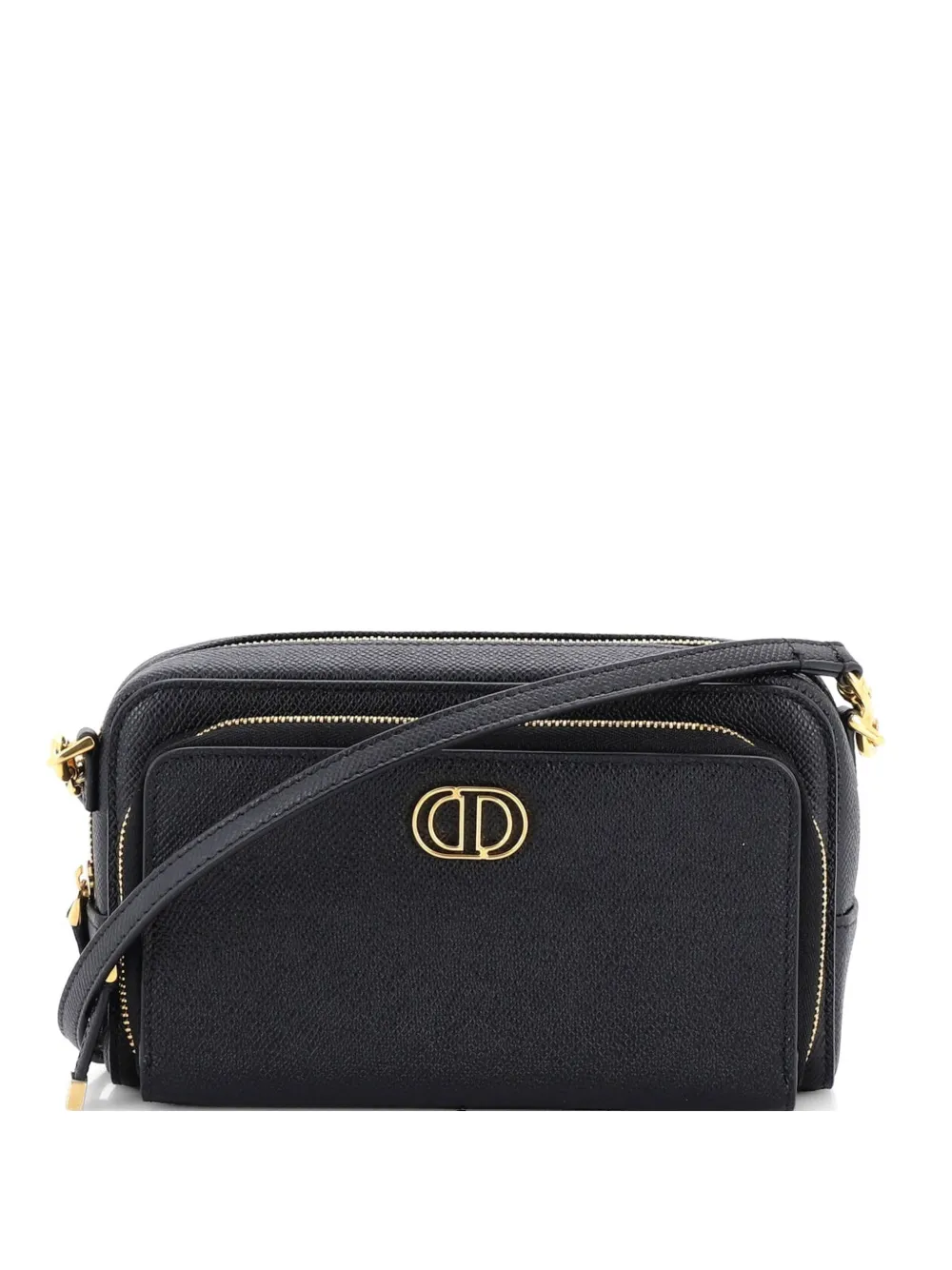 Christian Dior Pre-Owned Caro Double Pouch Leather crossbody bag - Nero