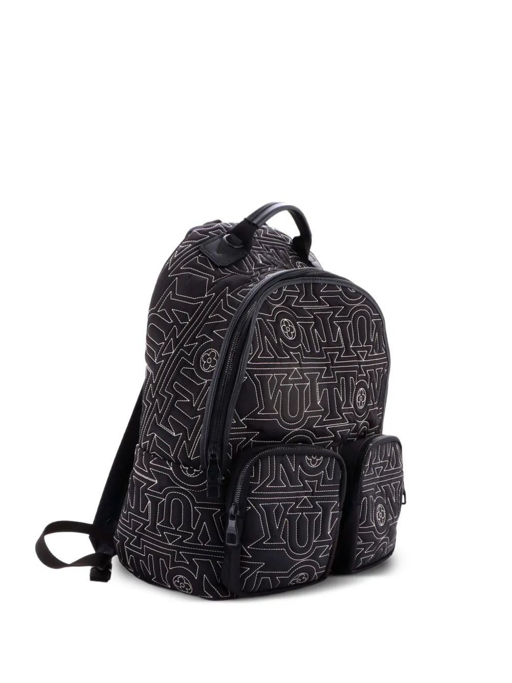 Louis Vuitton Pre-Owned Multipocket Limited Edition Snow Capsule Embroidered Monogram Nylon backpack - Nero