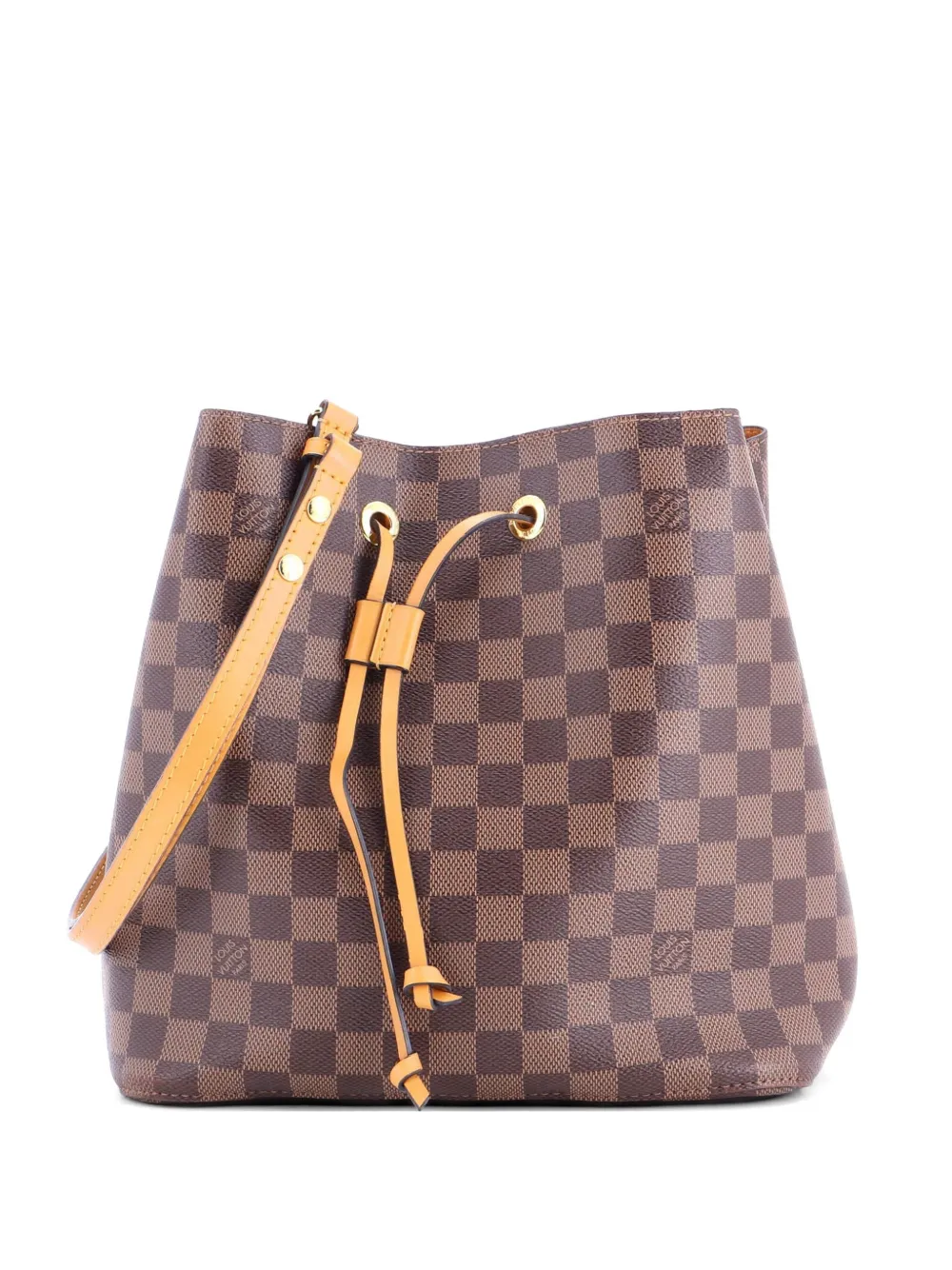 Louis Vuitton Pre-Owned NeoNoe Handbag Damier with Leather MM bucket bag - Marrone