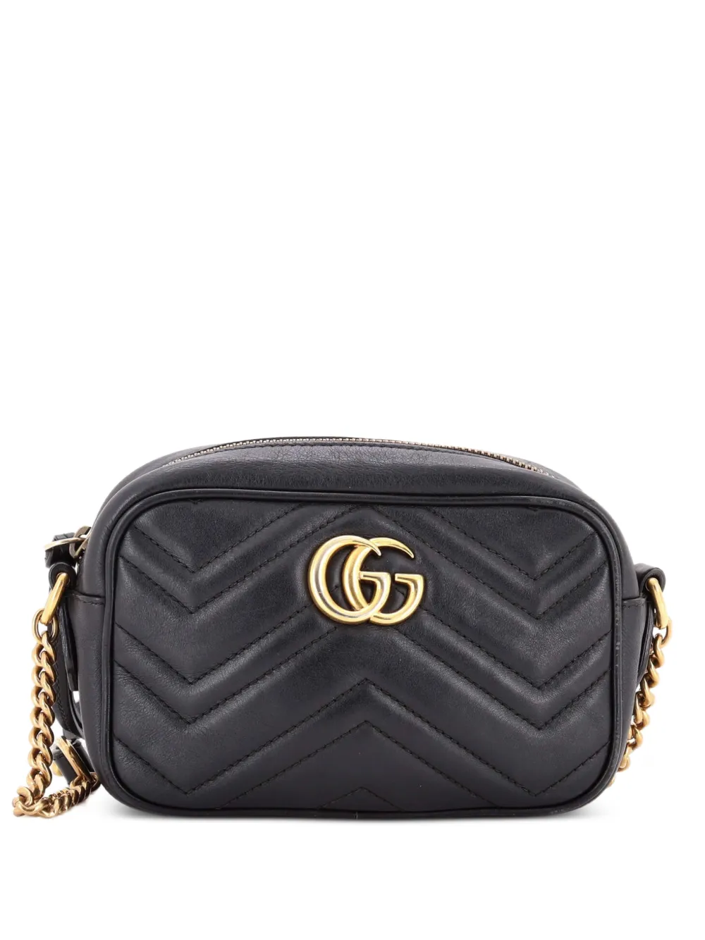 Gucci Pre-Owned GG Marmont Shoulder Bag Matelasse Leather Mini crossbody bag - Black