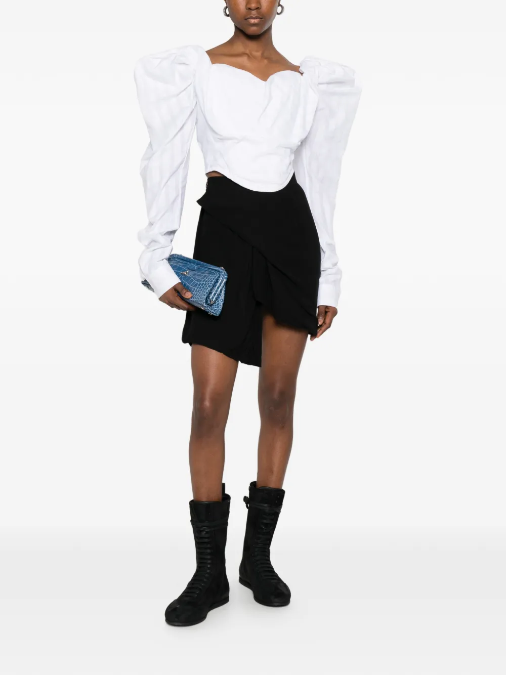 Vivienne Westwood Zora gedrapeerde asymmetrische rok Zwart