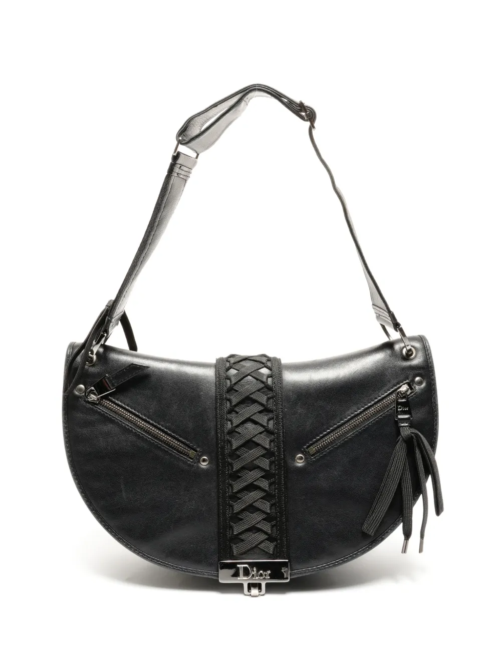 Christian Dior Pre-Owned 2002 Admit It Corset leather shoulder bag – Black