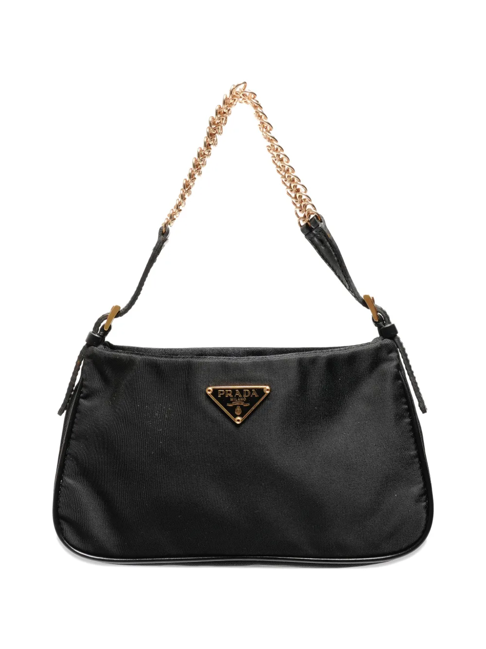 Prada Pre-Owned 2000s chain-detail shoulder bag - Nero