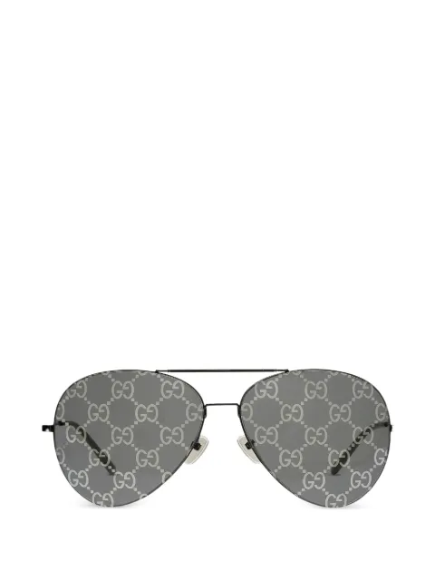 Gucci Eyewear pilot-frame logo-pattern sunglasses