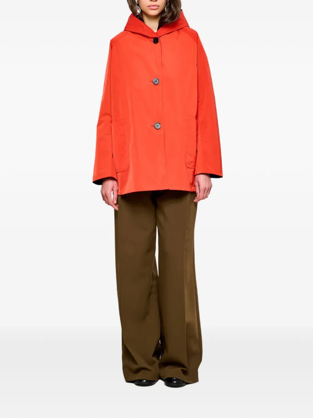  Oof Wear Reversible Hooded Button Jacket - Blue 