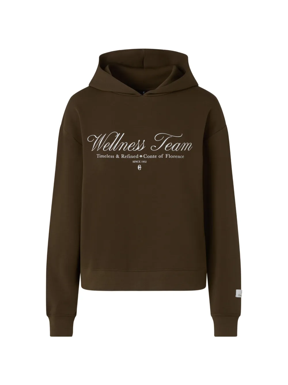 CONTE OF FLORENCE cotton hoodie - Marrone