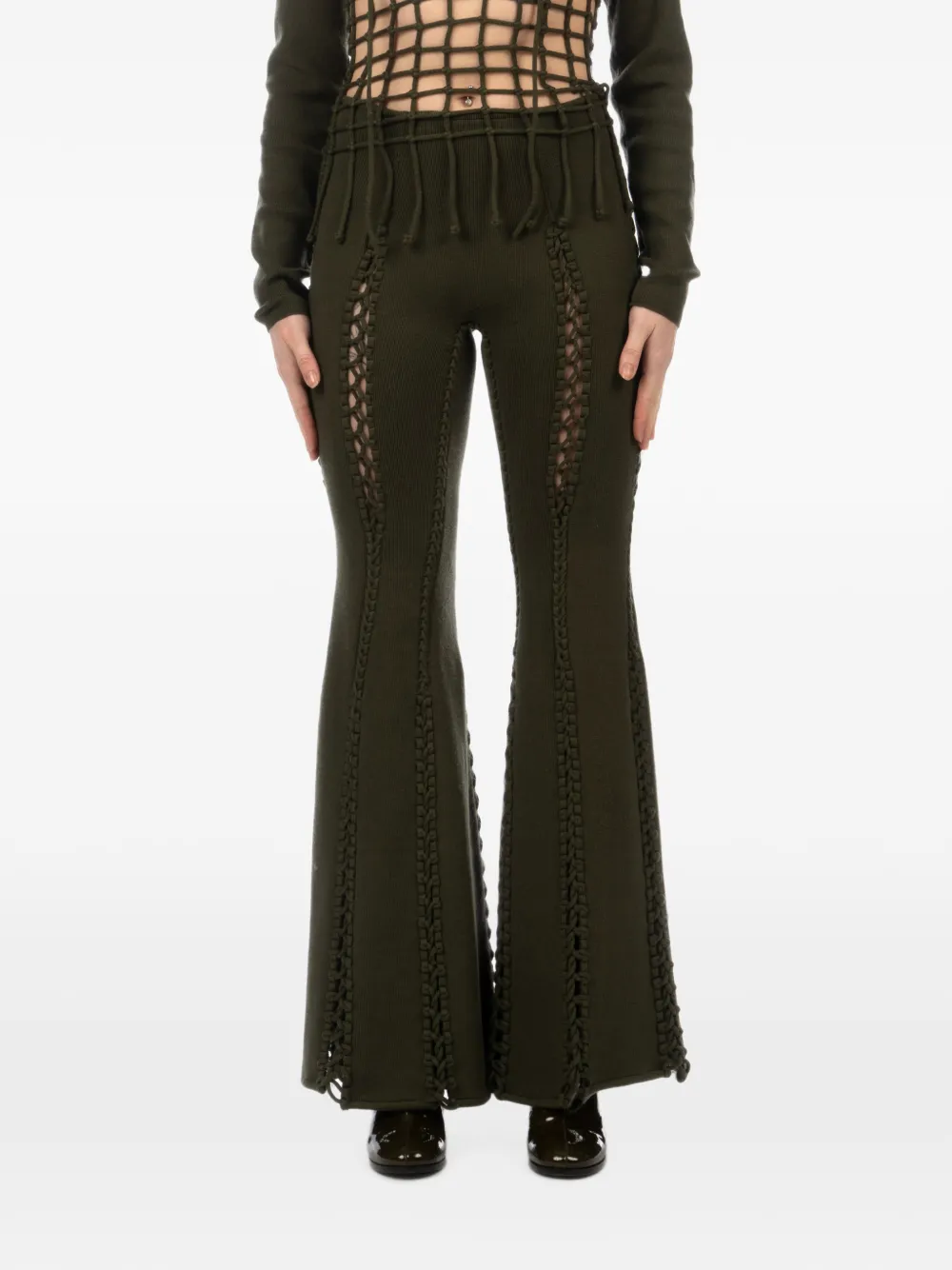 Isa Boulder boot-cut trousers - Grün