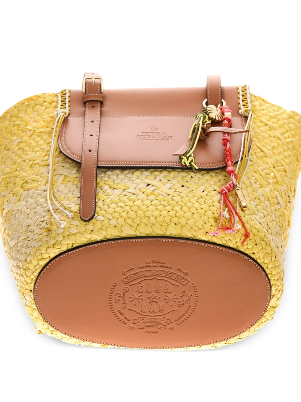 CUBA LAB Tropicana shopper Geel