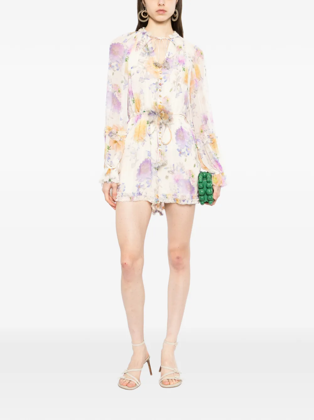  Zimmermann Luna Playsuit - Neutrals 