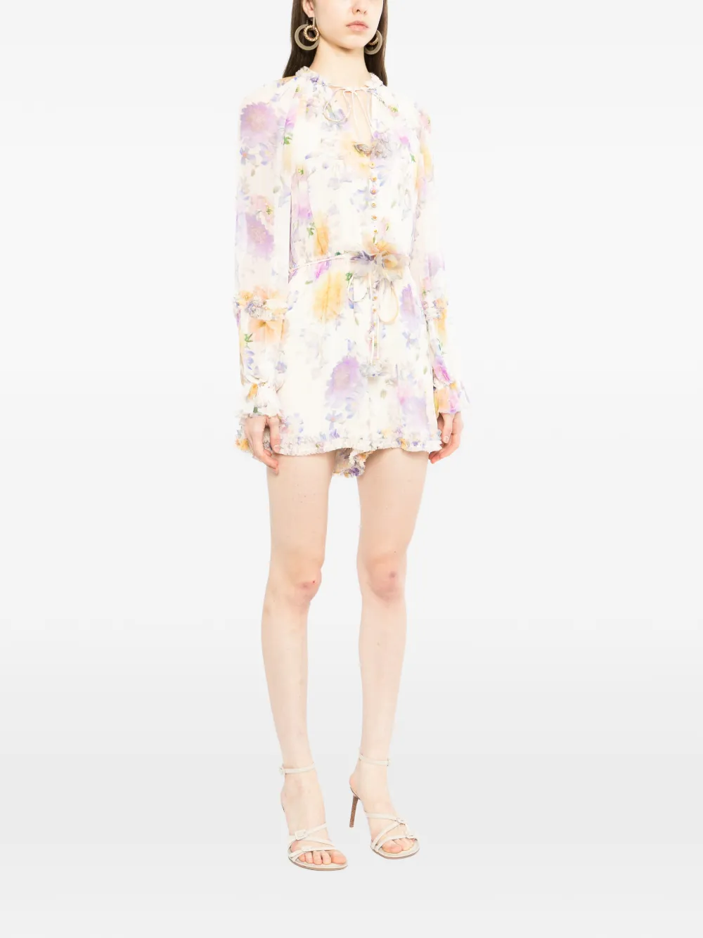  Zimmermann Luna Playsuit - Neutrals 
