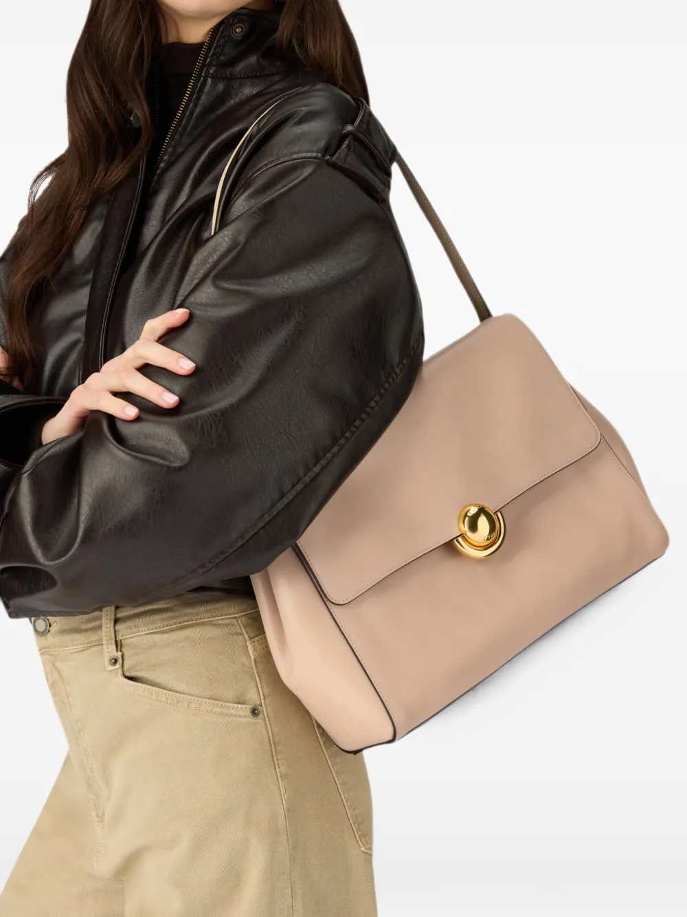Furla Domus medium schoudertas Beige