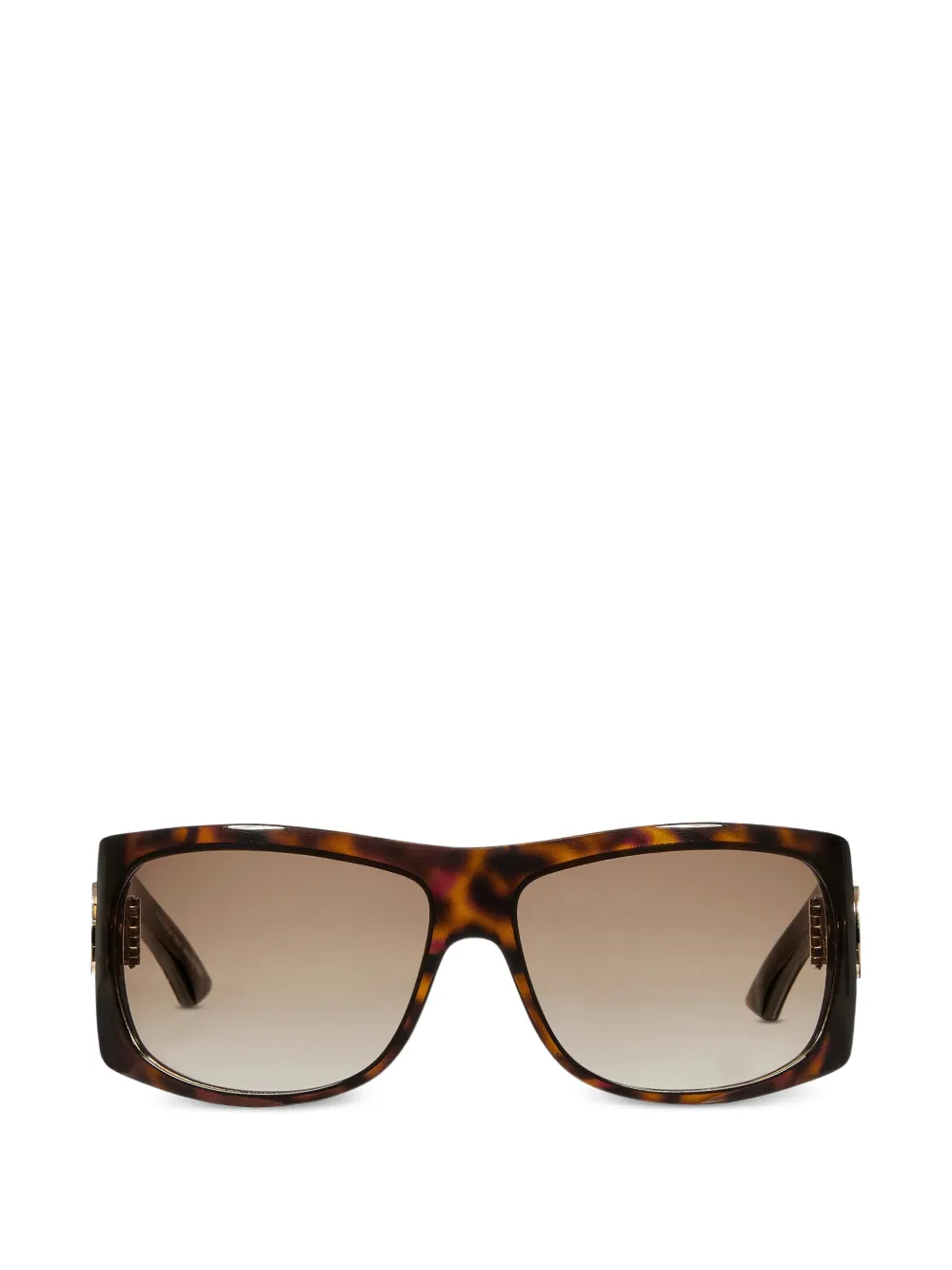 Gucci Eyewear logo-plaque sunglasses - Marrone