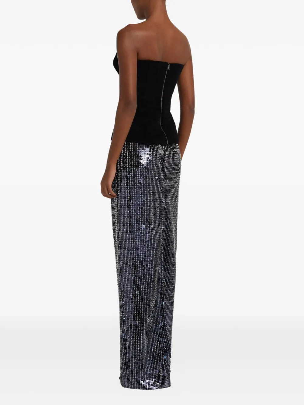 Safiyaa Aiden maxi-jurk met korset stijl Zwart