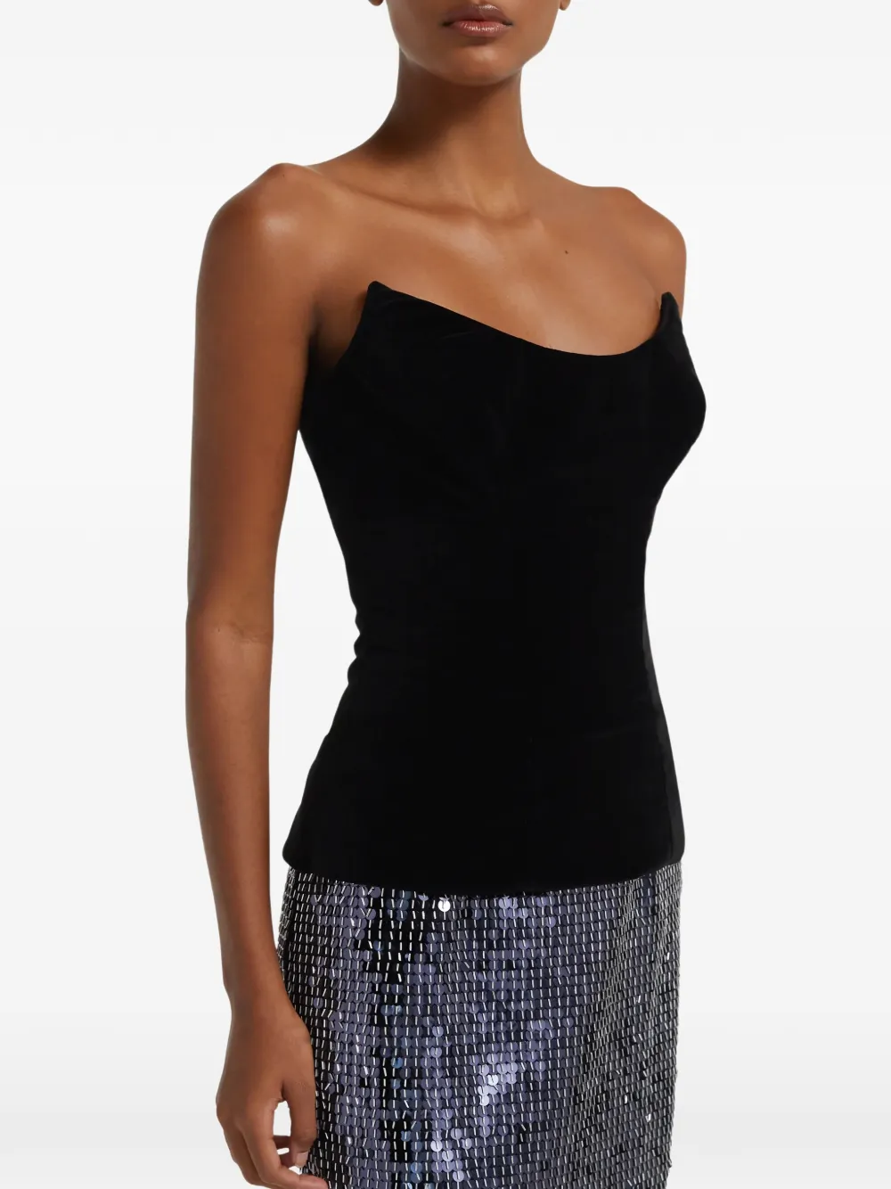 Safiyaa Aiden maxi-jurk met korset stijl Zwart