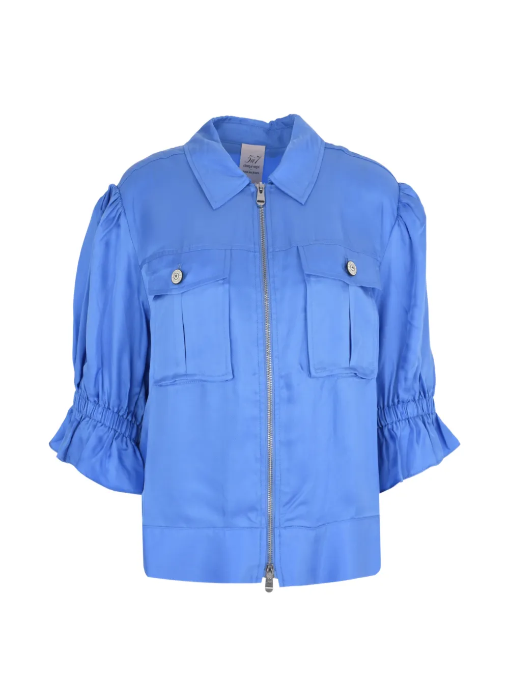 Cinq A Sept Holly puff-sleeve jacket - Blu