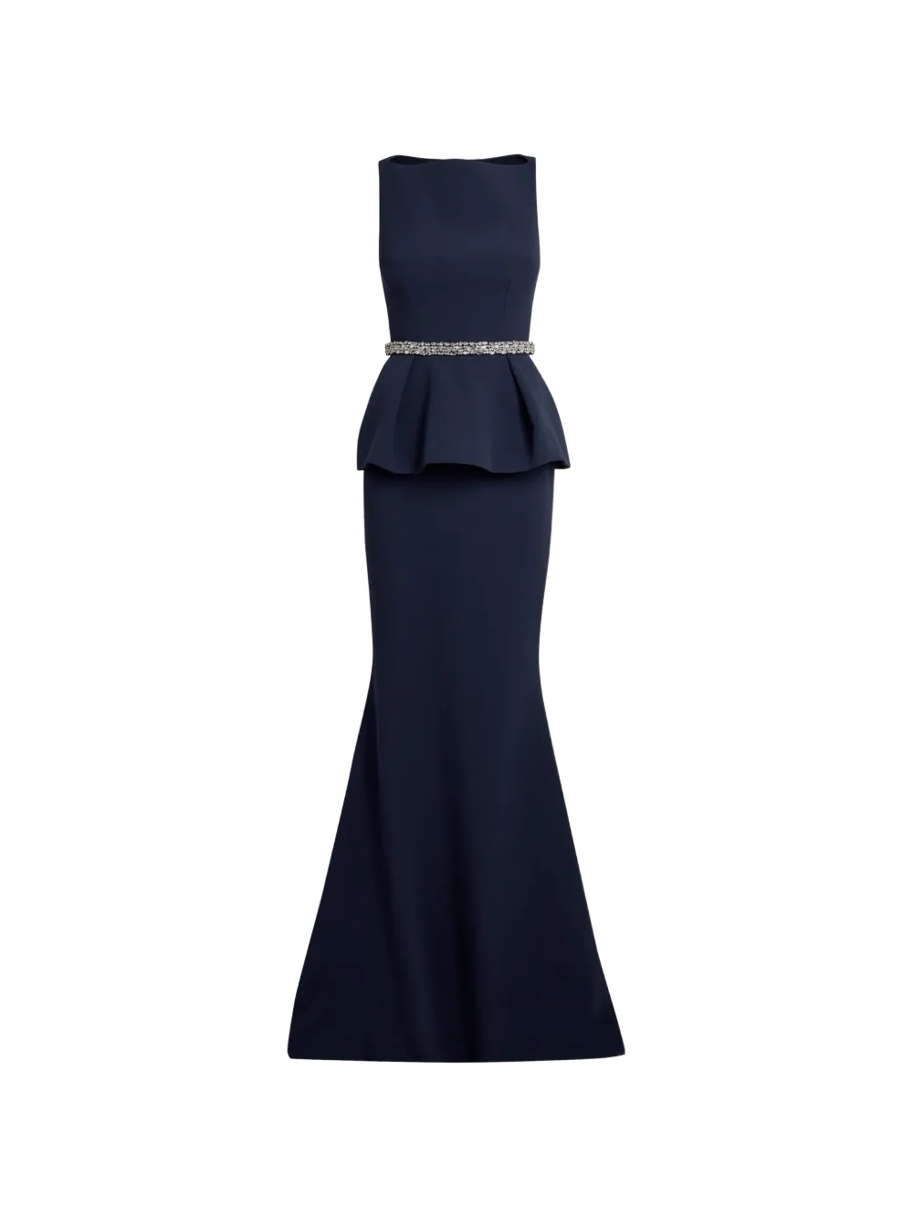 Safiyaa Carter crystal-embellished peplum gown Blauw