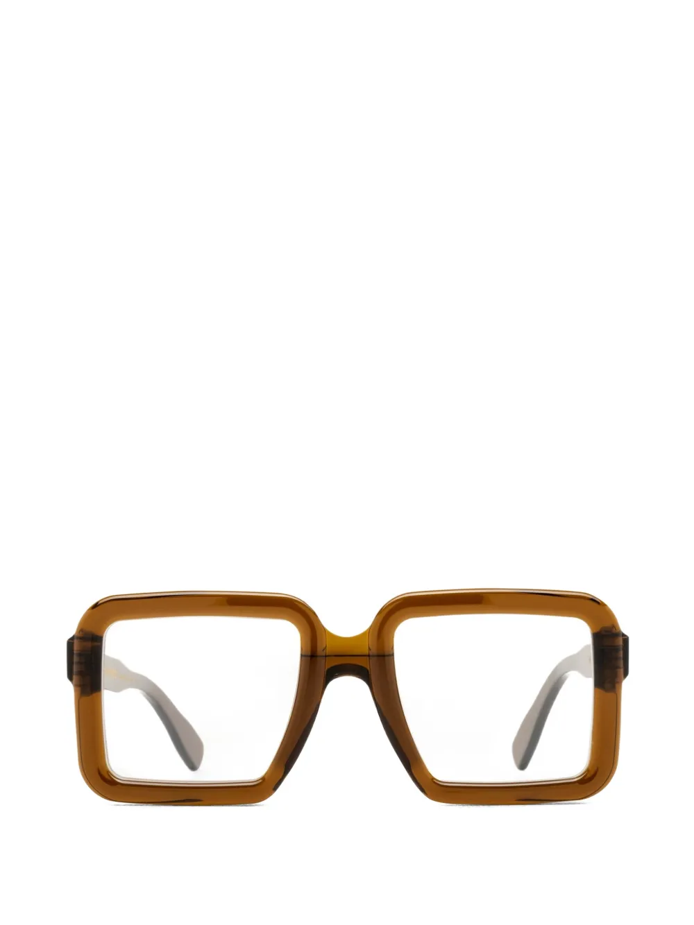 AUDE HEROUARD Henriette square-frame glasses - Braun