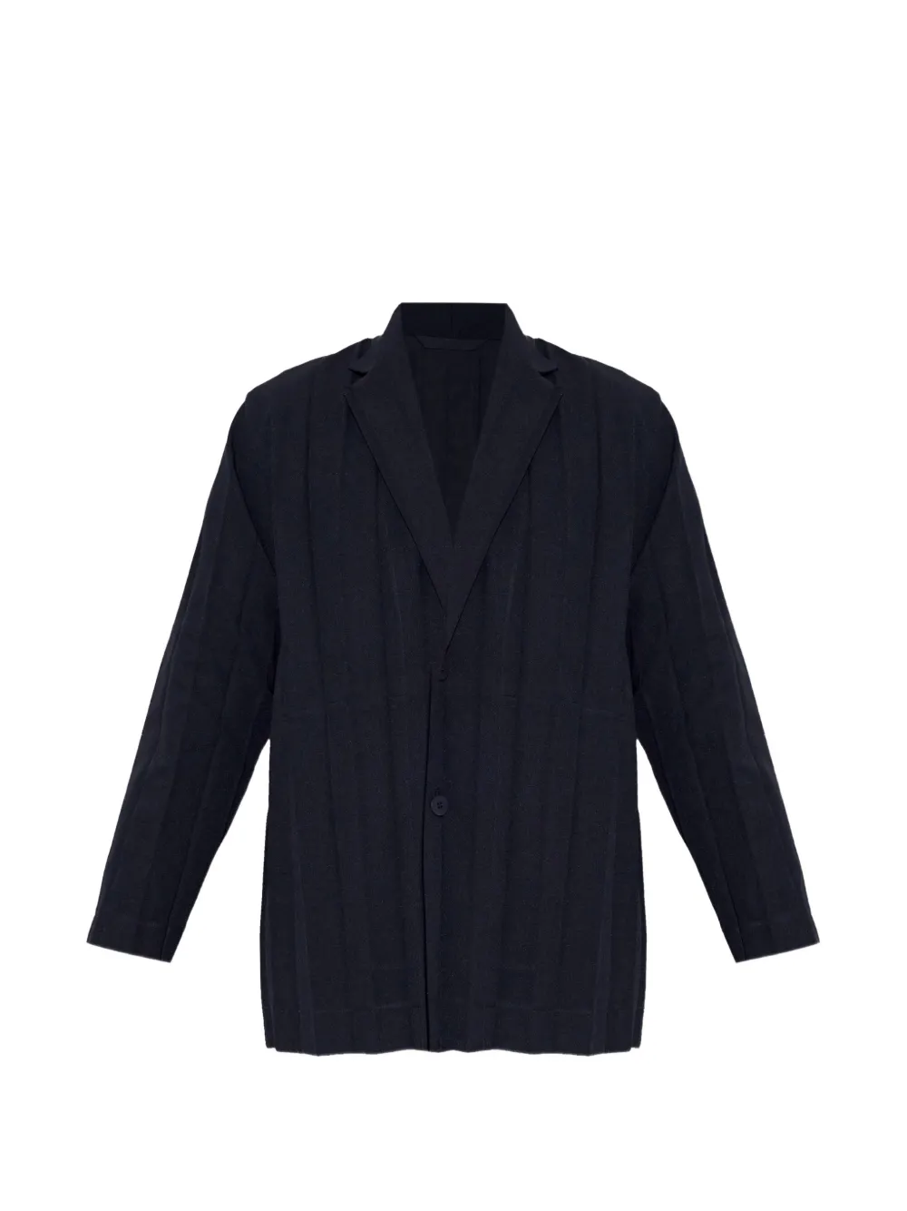 Issey Miyake ribbed blazer - Blu