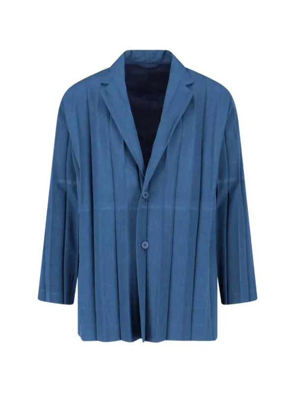 Issey Miyake リブ ジャケット | ブルー | FARFETCH JP