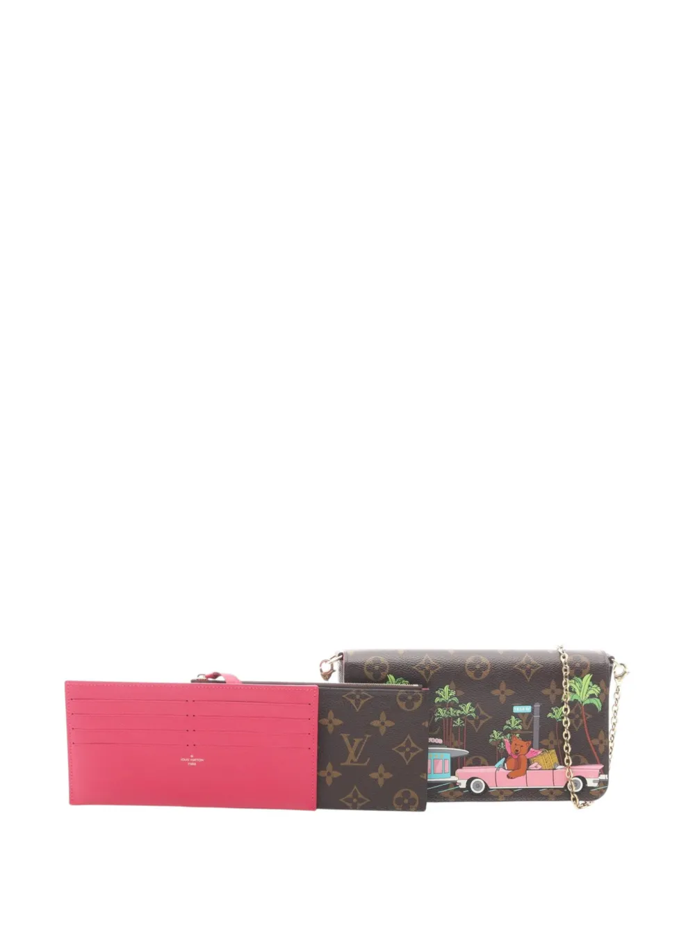  Louis Vuitton Pre-owned Sac à Bandoulière Monogrammé Christmas Animation Vivienne Holywood Pochette Felicie (2021-2026) - Marron 