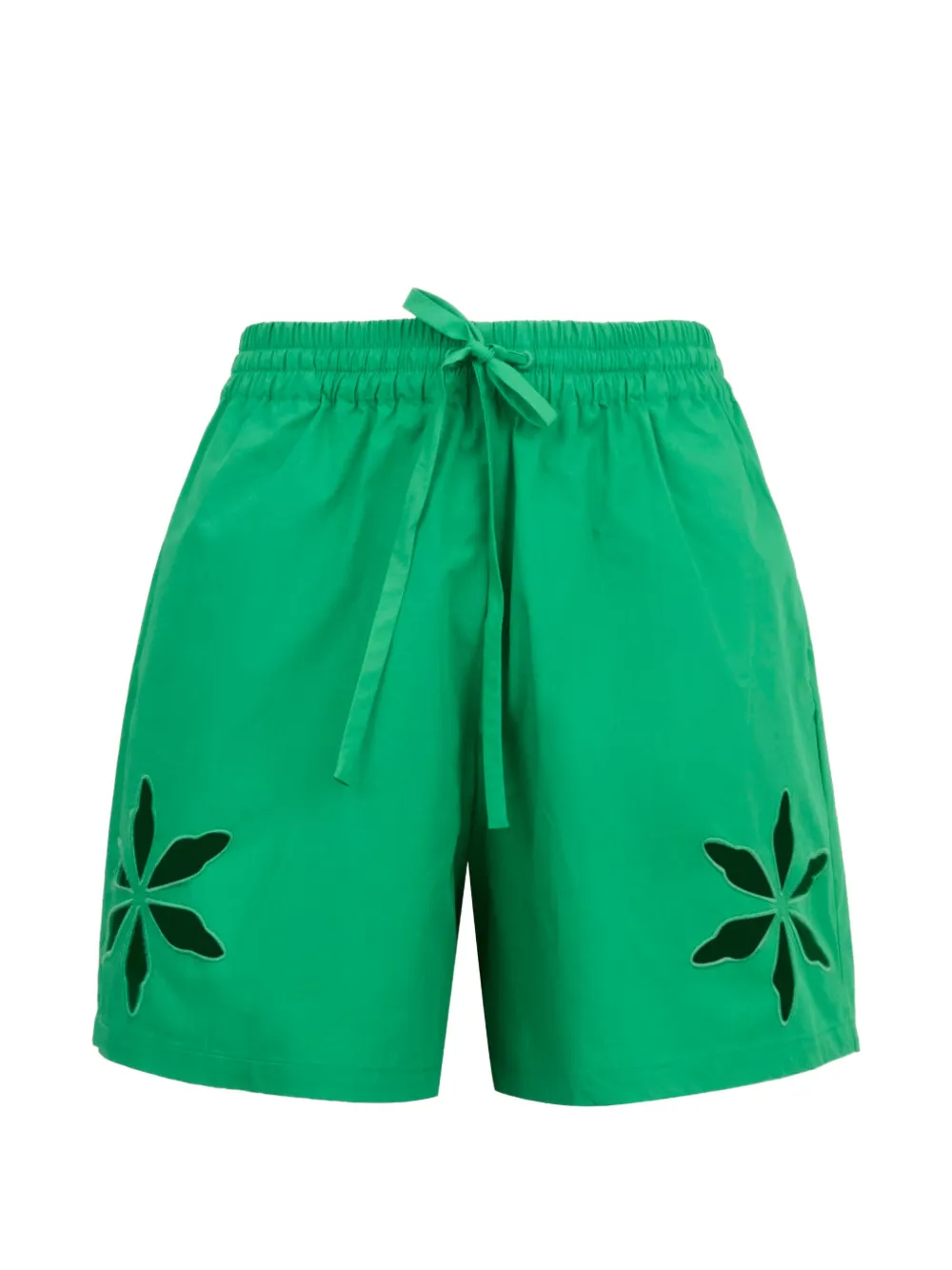 Mira Mikati Shorts a fiori con cut-out - Verde
